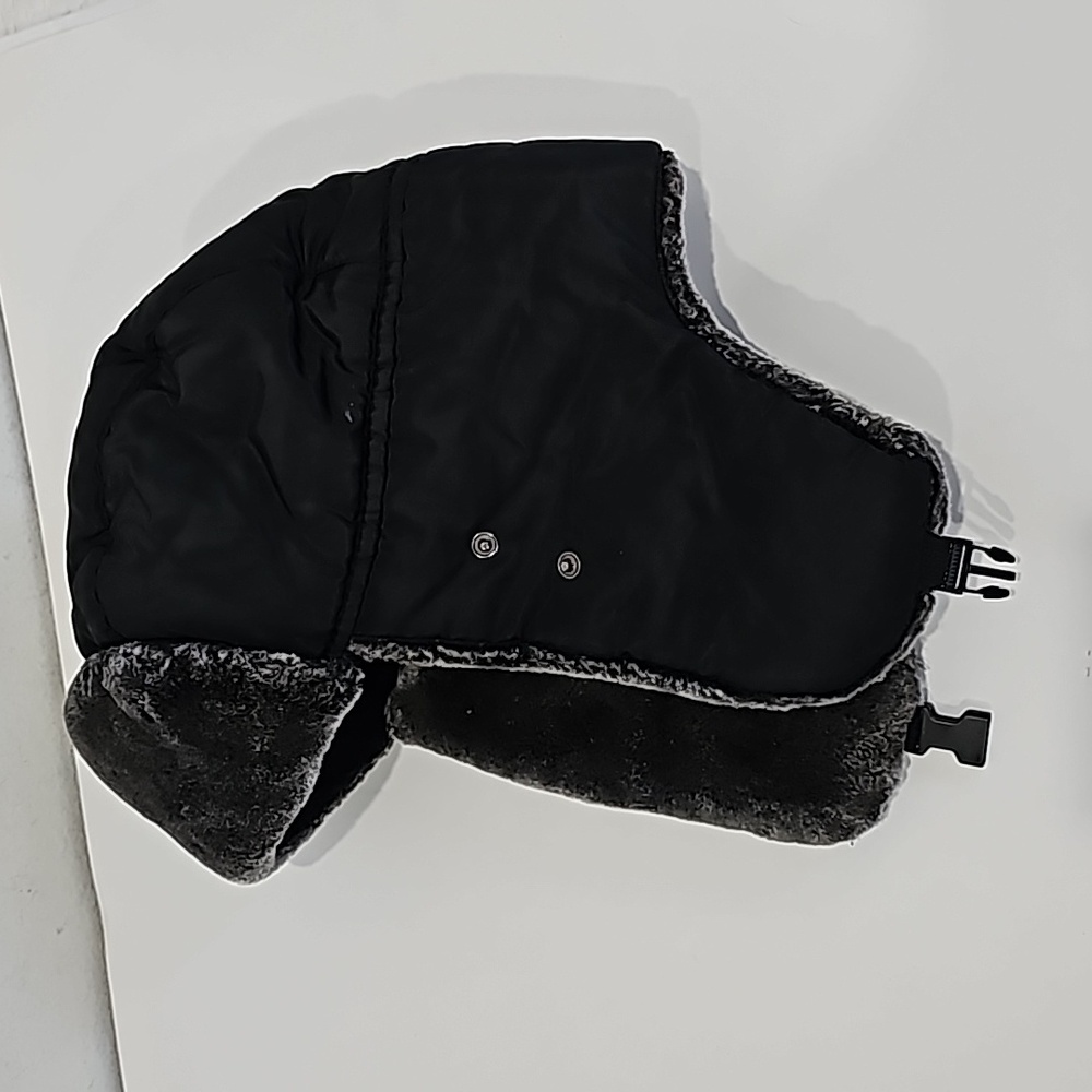 Trapper Winter Hat Fur Aviator Ushanka Warm W/Ear Flaps Black with Faux Fur